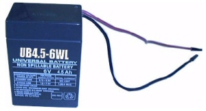 UB645WL Universal (6V 4.5 AH Wire Lead) SLA/AGM