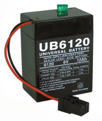UB6120 TOY with Fuse Universal (6V 12 AH Type A Plug) SLA/AGM