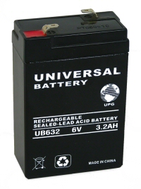 UB632 Universal (6V 3.2 AH F-1 Tab 0.187) SLA/AGM